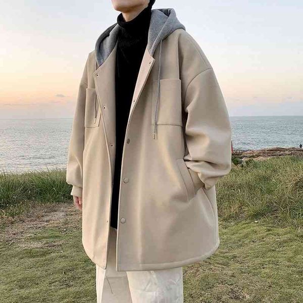 wool coat, large men's hoodie, thick and loose casual et, windproof, fashionable cloth, novelty in winter, Black
wool coat, large men's hoodie, thick and loose casual et, windproof, fashionable cloth, novelty in winter, Black