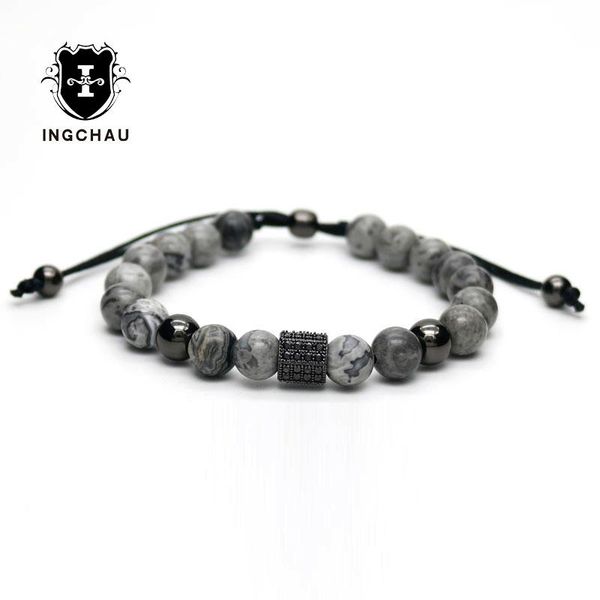 charm bracelets gun black plated micro pave cz adjustable geometry men grey stone beads bracelet pulseira masculina g-6, Golden;silver
charm bracelets gun black plated micro pave cz adjustable geometry men grey stone beads bracelet pulseira masculina g-6, Golden;silver