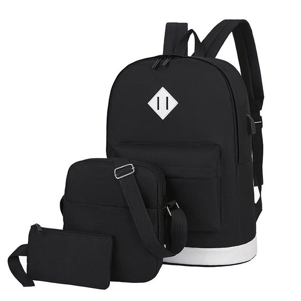 backpack three-piece men's student nylon large-capacity shoulder bag casual versatile men and women fashion wallet
backpack three-piece men's student nylon large-capacity shoulder bag casual versatile men and women fashion wallet