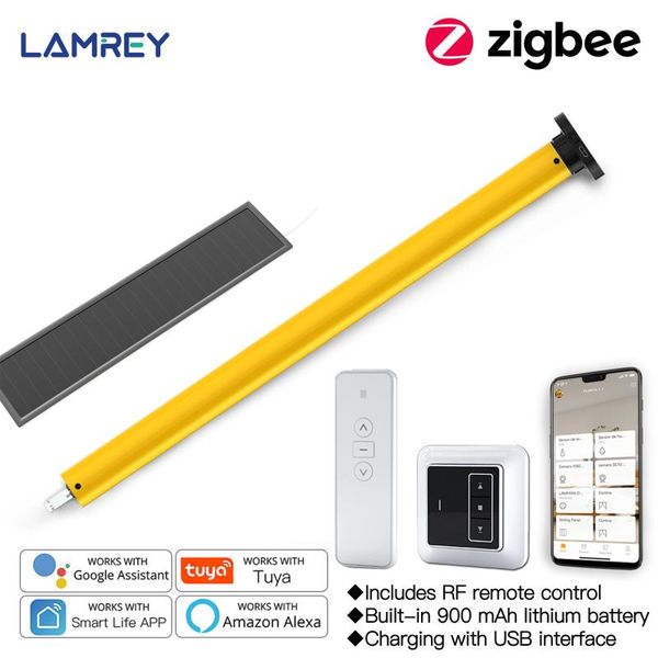 smart home control tuya zigbee electric curtain motor built in lithium battery for 38mm tube roller blind shade rf remote
smart home control tuya zigbee electric curtain motor built in lithium battery for 38mm tube roller blind shade rf remote