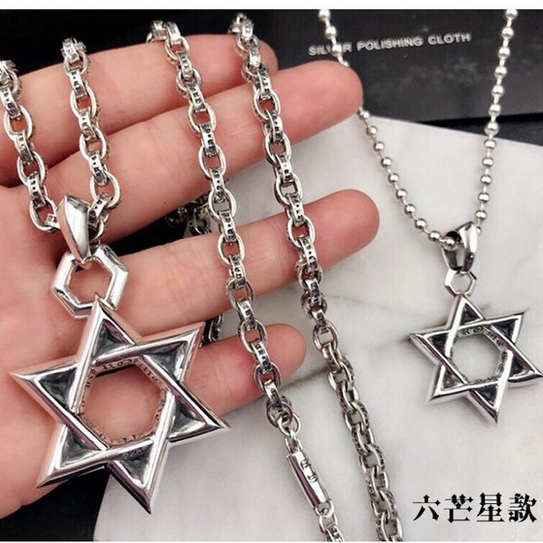 necklace s925 sterling silver croquet classic six pointed star thai tide brand pendant for men and women
necklace s925 sterling silver croquet classic six pointed star thai tide brand pendant for men and women
