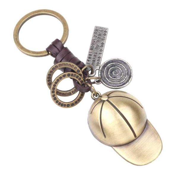 keychains fyjs unique copper alloy circle baseball cap key chain handmade weave leather jewelry, Silver
keychains fyjs unique copper alloy circle baseball cap key chain handmade weave leather jewelry, Silver
