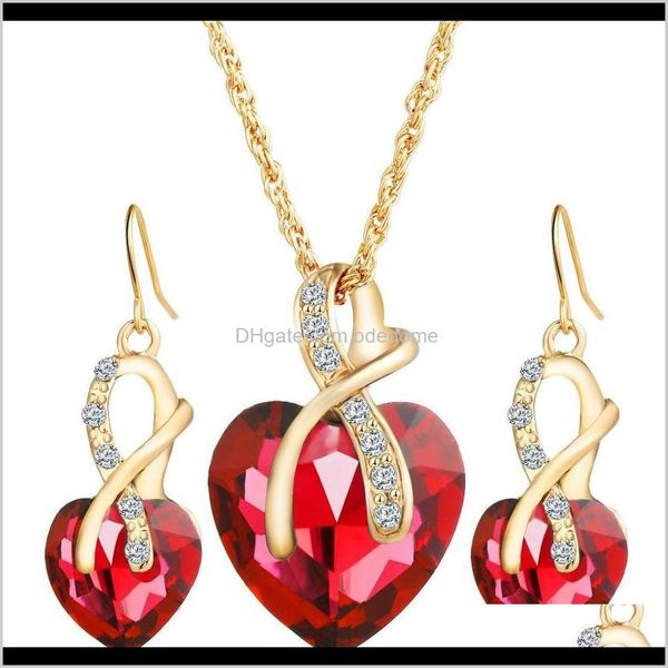 earrings & drop delivery 2021 earring necklace jewelry sets 4 color heart crystal pendant alloy aessory zircon diamond gold plated metal cha, Silver
earrings & drop delivery 2021 earring necklace jewelry sets 4 color heart crystal pendant alloy aessory zircon diamond gold plated metal cha, Silver