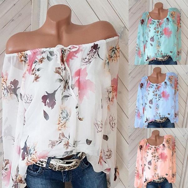 s-5xl women shirt casual loose summer clothing spring long sleeve floral print slash neck bandage thin woman shirts women's t-shirt, White
s-5xl women shirt casual loose summer clothing spring long sleeve floral print slash neck bandage thin woman shirts women's t-shirt, White
