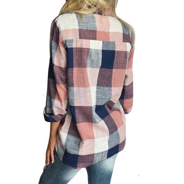 women's blouses & shirts womens plaid plus size clothes turn down collar long sleeve woman streetwear women and gj4u, White
women's blouses & shirts womens plaid plus size clothes turn down collar long sleeve woman streetwear women and gj4u, White