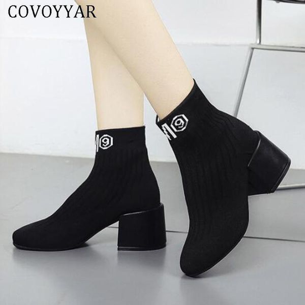 boots covoyyar 2021 block heel sock women ankle booties knitted fashion elastic autumn winter shoes woman slip on wbs1041, Black
boots covoyyar 2021 block heel sock women ankle booties knitted fashion elastic autumn winter shoes woman slip on wbs1041, Black