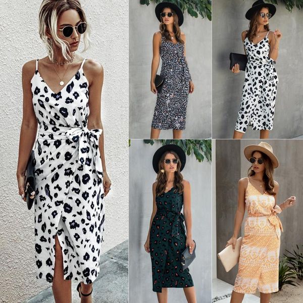 casual dresses 2021 summer fashion print suspender v-neck halter lace-up front slit female dress, Black;gray
casual dresses 2021 summer fashion print suspender v-neck halter lace-up front slit female dress, Black;gray