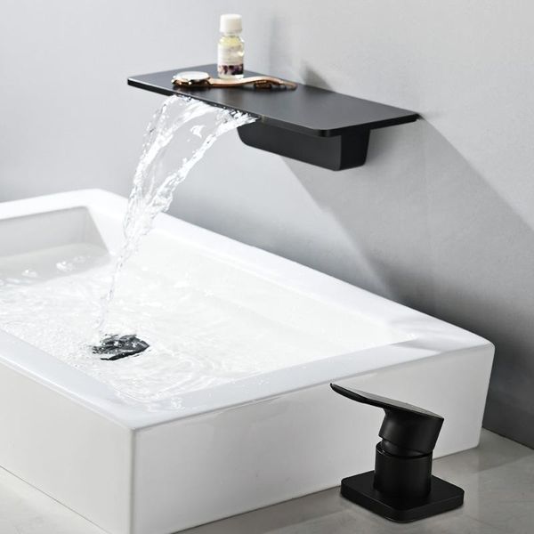 luxury wall mounted waterfall bathroom sink faucet solid brass basin mixer black with embedded box faucets
luxury wall mounted waterfall bathroom sink faucet solid brass basin mixer black with embedded box faucets