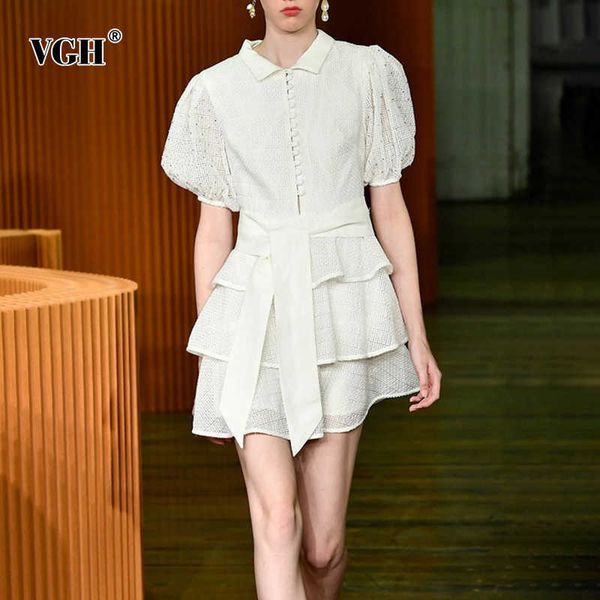vintage hollow out women dress stand puff sleeve high waist lace up ruffles mini dresses female elegant summer clothes 210531, Black;gray
vintage hollow out women dress stand puff sleeve high waist lace up ruffles mini dresses female elegant summer clothes 210531, Black;gray