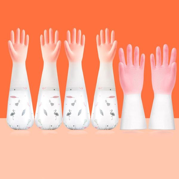 dishwashing gloves female household rubber leather kitchen washing clothes housework cleaning disposable
dishwashing gloves female household rubber leather kitchen washing clothes housework cleaning disposable