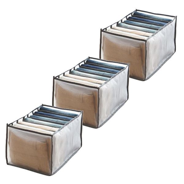 clothing & wardrobe storage 3x jeans box with compartments socks clothes underpants organizer drawers divider cabinet drawer 
clothing & wardrobe storage 3x jeans box with compartments socks clothes underpants organizer drawers divider cabinet drawer