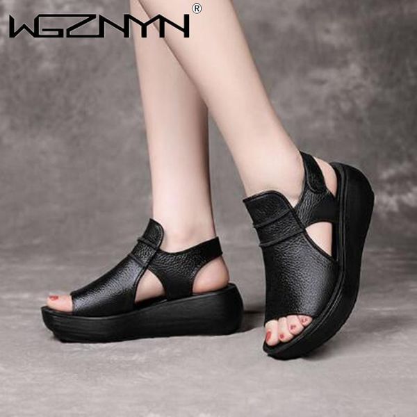 women flat sandals 2021 casual open toe beach platform shoes fashion soft genuine leather comfortable walking ladies footwear, Black
women flat sandals 2021 casual open toe beach platform shoes fashion soft genuine leather comfortable walking ladies footwear, Black