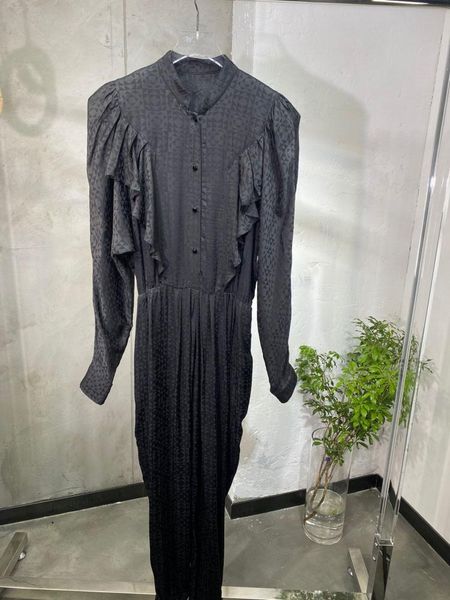 woman black jacquard long jumpsuit mandarin collar ruffled detail sleeves front buttons fashion playsuit women's jumpsuits & rompers, Black;white
woman black jacquard long jumpsuit mandarin collar ruffled detail sleeves front buttons fashion playsuit women's jumpsuits & rompers, Black;white