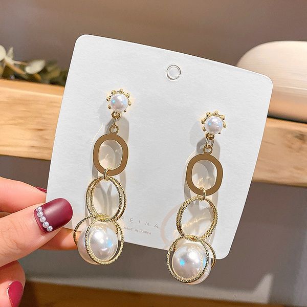 fashion personality new face thin pearl earrings fashion exaggeration simple earrings versatile long earrings for women, Silver
fashion personality new face thin pearl earrings fashion exaggeration simple earrings versatile long earrings for women, Silver