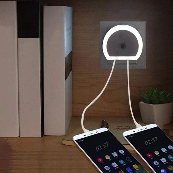 night lights smart light sensor led dual usb port 110v/240v control plug-in charger baby child sleep eu/us.plug
night lights smart light sensor led dual usb port 110v/240v control plug-in charger baby child sleep eu/us.plug