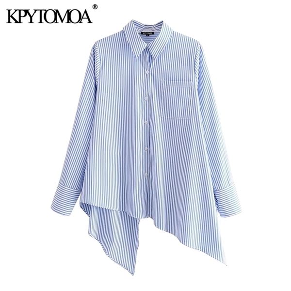 women fashion pockets striped irregular blouses vintage lapel collar long sleeve female shirts blusas chic 210421, White
women fashion pockets striped irregular blouses vintage lapel collar long sleeve female shirts blusas chic 210421, White