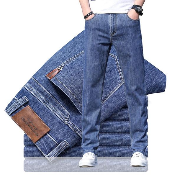 men's jeans 2021 summer thin blue classic style fashion business casual straight stretch denim pants male brand clothes
men's jeans 2021 summer thin blue classic style fashion business casual straight stretch denim pants male brand clothes