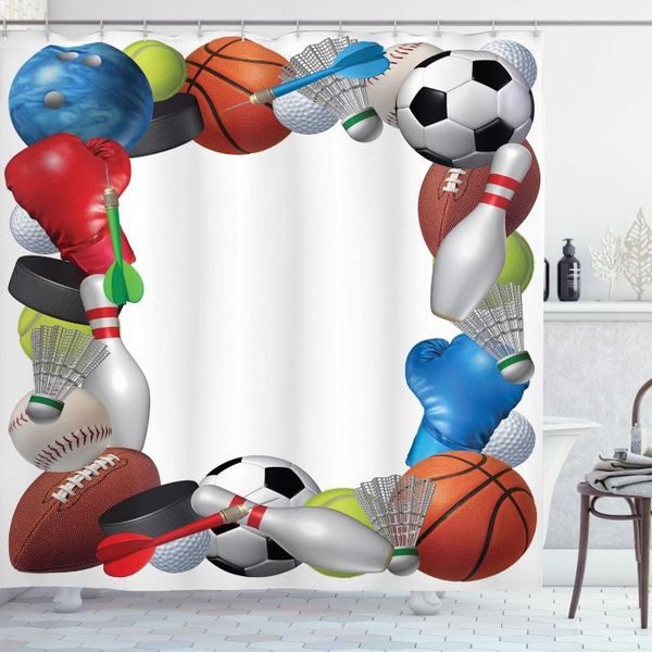 shower curtains sports curtain frame with sport equipment from baketball boxing golf bowling badminton activity bathroom decor set
shower curtains sports curtain frame with sport equipment from baketball boxing golf bowling badminton activity bathroom decor set