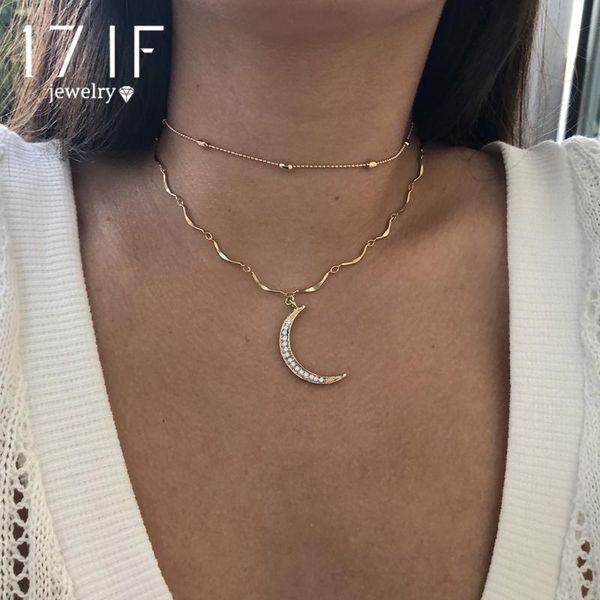 pendant necklaces daxi est fashion bohemia jewelry necklace classic gold color double layer crystal moon, Silver
pendant necklaces daxi est fashion bohemia jewelry necklace classic gold color double layer crystal moon, Silver