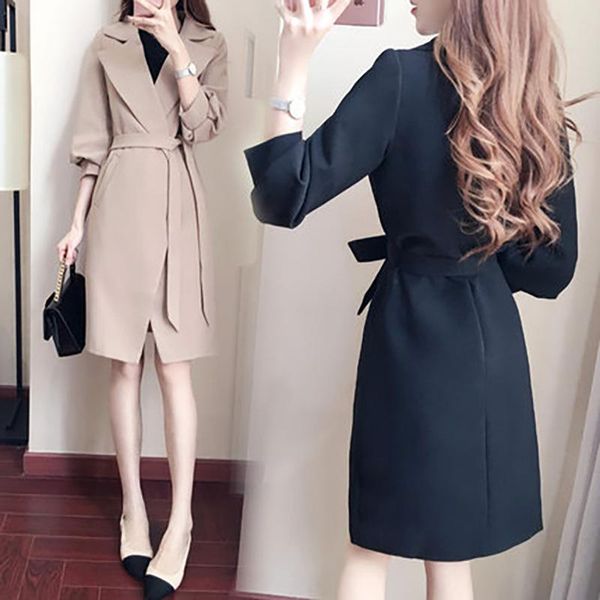 women's trench coats windbreaker women in the long spring autumn 2021 korean version of waist show thin coat tide, Tan;black
women's trench coats windbreaker women in the long spring autumn 2021 korean version of waist show thin coat tide, Tan;black