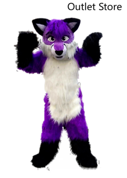 mascot costumeshalloween purple long fur husky fox dog mascot costume carnival fursuit, Red;yellow
mascot costumeshalloween purple long fur husky fox dog mascot costume carnival fursuit, Red;yellow