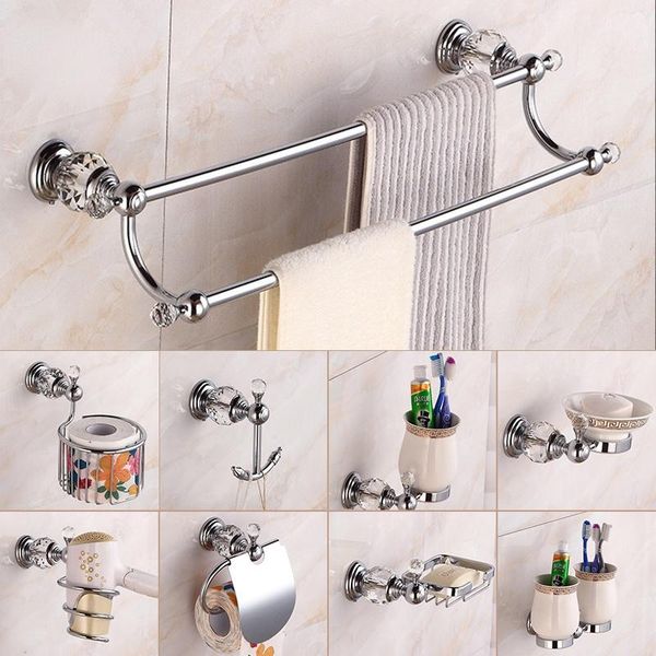 bath accessory set solid brass bathroom hardware chrome accessories wall-mounted crystal paper towel rack products
bath accessory set solid brass bathroom hardware chrome accessories wall-mounted crystal paper towel rack products