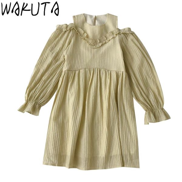 casual dresses wakuta temperament wind mini dress japanese cold shoulder chic flare sleeve short 2021 sweet fashion women's autumn, Black;gray
casual dresses wakuta temperament wind mini dress japanese cold shoulder chic flare sleeve short 2021 sweet fashion women's autumn, Black;gray