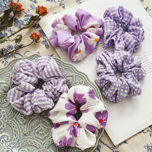 big flower dots floral print sweet scrunchie purple hair rope women plaid striped elastic hairbands hair accessories, Slivery;white
big flower dots floral print sweet scrunchie purple hair rope women plaid striped elastic hairbands hair accessories, Slivery;white