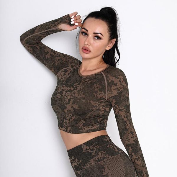 yoga outfit camouflage sports women seamless shirt long sleeve elastic thumb holes quick dry gym clothes running fitness blouse
yoga outfit camouflage sports women seamless shirt long sleeve elastic thumb holes quick dry gym clothes running fitness blouse