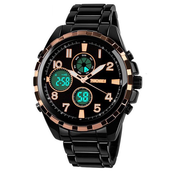 watch skmei men's double display electronic high grade steel band multi function outdoor sports waterproof wrist, Slivery;brown
watch skmei men's double display electronic high grade steel band multi function outdoor sports waterproof wrist, Slivery;brown