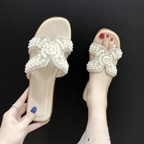 slippers pearl 2021 summer women letter female crystal outdoor non-slip beach shoes flip-flops 35-40, Black
slippers pearl 2021 summer women letter female crystal outdoor non-slip beach shoes flip-flops 35-40, Black