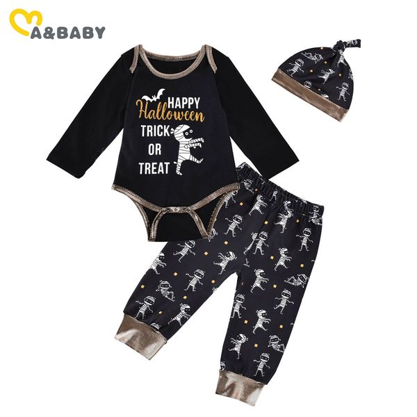 3-24m halloween toddler born infant baby boy girl clothes set long sleeve romper pants hat autumn outfits 210515, White
3-24m halloween toddler born infant baby boy girl clothes set long sleeve romper pants hat autumn outfits 210515, White