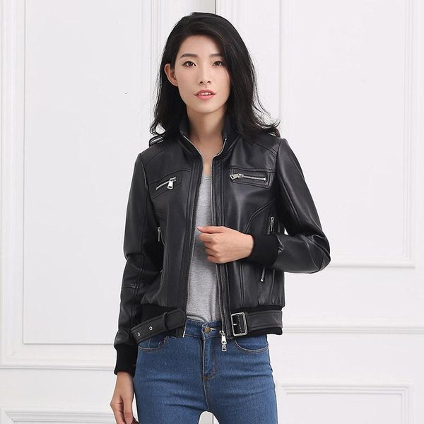 women's leather & faux genuine jacket women 2021 real sheepskin coat korean streetwear slim jackets chaqueta mujer yfn-1515 yy436, Black
women's leather & faux genuine jacket women 2021 real sheepskin coat korean streetwear slim jackets chaqueta mujer yfn-1515 yy436, Black