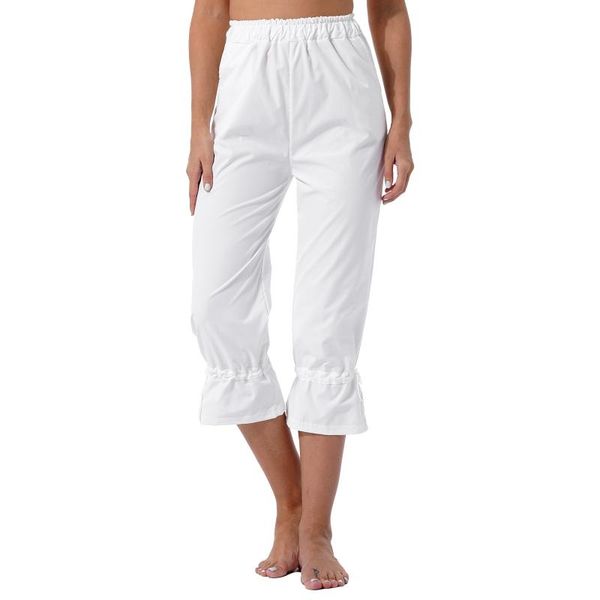 women's pants & capris women e girls pure color wide leg bloomers drawstring ruffle pantaloons cropped trousers elastic waistband casua, Black;white
women's pants & capris women e girls pure color wide leg bloomers drawstring ruffle pantaloons cropped trousers elastic waistband casua, Black;white