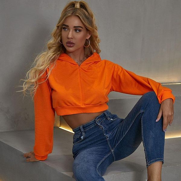 women's hoodies & sweatshirts winter streetwear long sleeve hooded women fashion casual cropped pullovers neon orange zippers hoody, Black
women's hoodies & sweatshirts winter streetwear long sleeve hooded women fashion casual cropped pullovers neon orange zippers hoody, Black