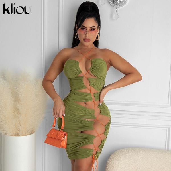 2021kliou hollow out bandage dstring halter mini dresses for women party club outfits lace up backless skinny bodycon, Black;gray
2021kliou hollow out bandage dstring halter mini dresses for women party club outfits lace up backless skinny bodycon, Black;gray