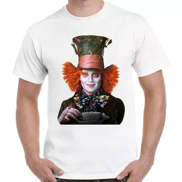 mad hatter johnny depp jack sparrow men women cool gift t shirt 2713, White;black
mad hatter johnny depp jack sparrow men women cool gift t shirt 2713, White;black