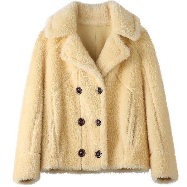 women's fur & faux double breasted coats warm and jackets women turn-down collar furry thick coat woman yellow i245, Black
women's fur & faux double breasted coats warm and jackets women turn-down collar furry thick coat woman yellow i245, Black