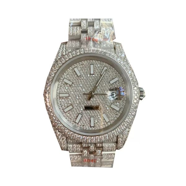 full diamond mens watch automatic mechanical watches 41mm with diamond-studded steel 904l women wristwatches bracelet montre de luxe high qu, Slivery;brown
full diamond mens watch automatic mechanical watches 41mm with diamond-studded steel 904l women wristwatches bracelet montre de luxe high qu, Slivery;brown