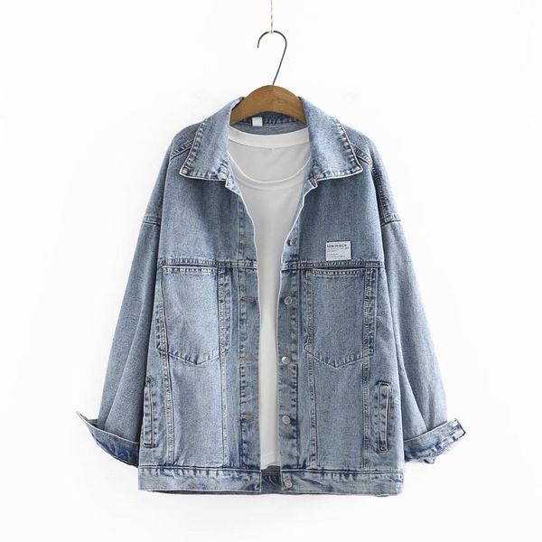 women's jackets plus size denim jacket turn-down collar pocket autumn 2021 clothing loose outerwear blue coat women, Black;brown
women's jackets plus size denim jacket turn-down collar pocket autumn 2021 clothing loose outerwear blue coat women, Black;brown