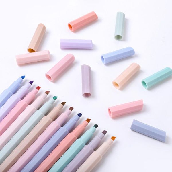 highlighters fromthenon protect eye color highlighter pen set soft head for school student planner journal marker stationery, Black;red
highlighters fromthenon protect eye color highlighter pen set soft head for school student planner journal marker stationery, Black;red