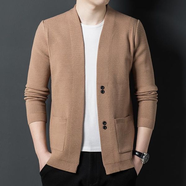 men's sweaters 2021 autumn knitted cardigan jacket middle-aged business and leisure sweater tide, White;black
men's sweaters 2021 autumn knitted cardigan jacket middle-aged business and leisure sweater tide, White;black