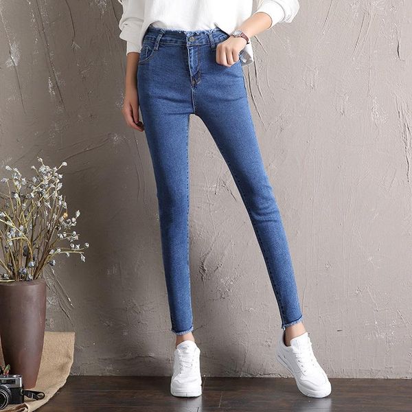 women's jeans europe america moto biker women cotton washed vintage pleated pencil pants femme zipper high elasticity skinny trousers, Blue
women's jeans europe america moto biker women cotton washed vintage pleated pencil pants femme zipper high elasticity skinny trousers, Blue