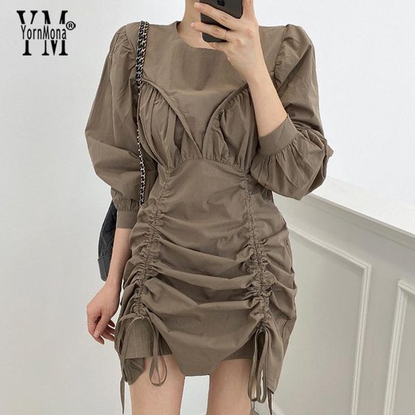 casual dresses yornmona ins fashion ruched drawstring bodycon dress women three quarter sleeve elegant black club mini clothing, Black;gray
casual dresses yornmona ins fashion ruched drawstring bodycon dress women three quarter sleeve elegant black club mini clothing, Black;gray