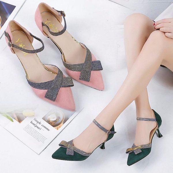 pointed toe buckle strap high heels sandals spring summer butterfly knot casual shoes woman fashion flock suede women, Black
pointed toe buckle strap high heels sandals spring summer butterfly knot casual shoes woman fashion flock suede women, Black