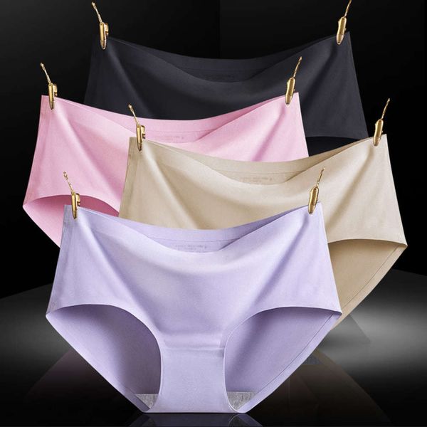 seamless underwear women's ice silk summer one piece medium waist thin breathable cotton crotch triangle pants, Black;pink
seamless underwear women's ice silk summer one piece medium waist thin breathable cotton crotch triangle pants, Black;pink
