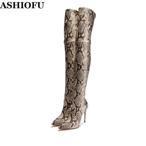boots ashiofu handmade style ladies high heel faux-snake leather party prom thigh skinny evening club shoes, Black
boots ashiofu handmade style ladies high heel faux-snake leather party prom thigh skinny evening club shoes, Black