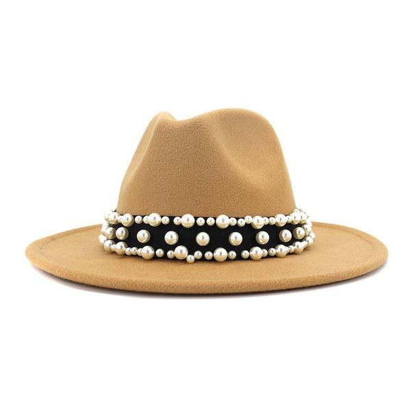berets pearl leather belt decoration felt hats artificial wool blend winter fedora simple wide wedding party bowler, Blue;gray
berets pearl leather belt decoration felt hats artificial wool blend winter fedora simple wide wedding party bowler, Blue;gray