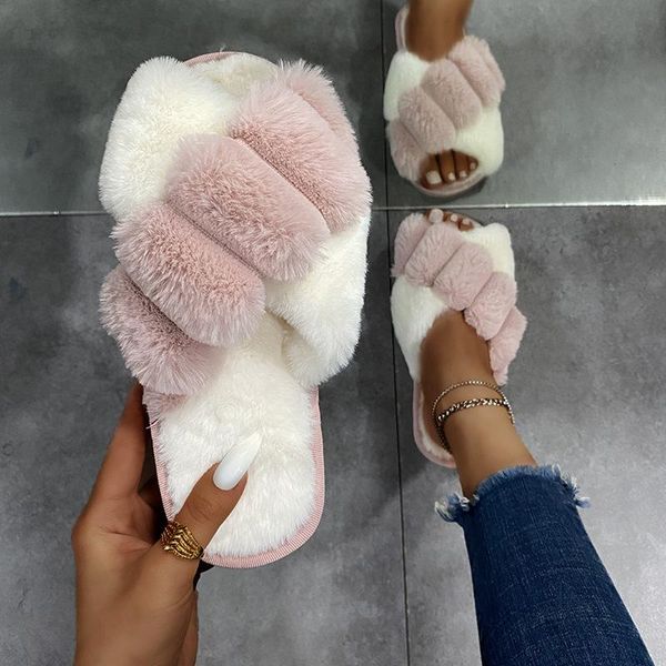 slippers est mixed colors fluffy autumn winter home women furry fur slides outdoor women's sandals 2021 flip flops, Black
slippers est mixed colors fluffy autumn winter home women furry fur slides outdoor women's sandals 2021 flip flops, Black