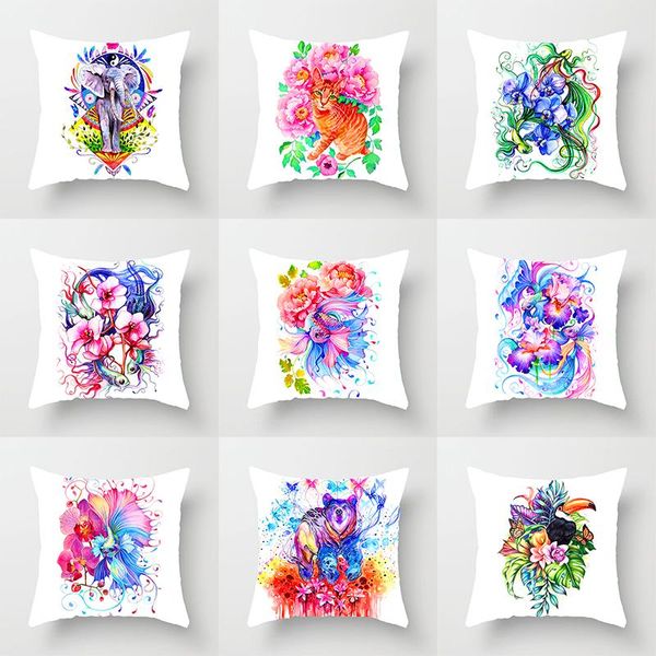 cushion/decorative pillow watercolor flowers and animals cushion cover 45x45 linen pillowcase peacock tiger decorative throw pillows
cushion/decorative pillow watercolor flowers and animals cushion cover 45x45 linen pillowcase peacock tiger decorative throw pillows